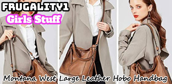 Montana West Large Leather Hobo Handbag